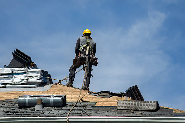 Professional Gutter Installation technician working in Lake Alfred, FL